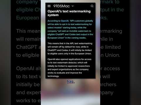 ChatGPT Will Watermark